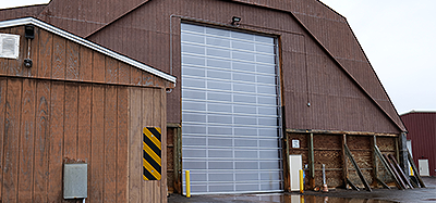 400px Salt Shed Door Outside