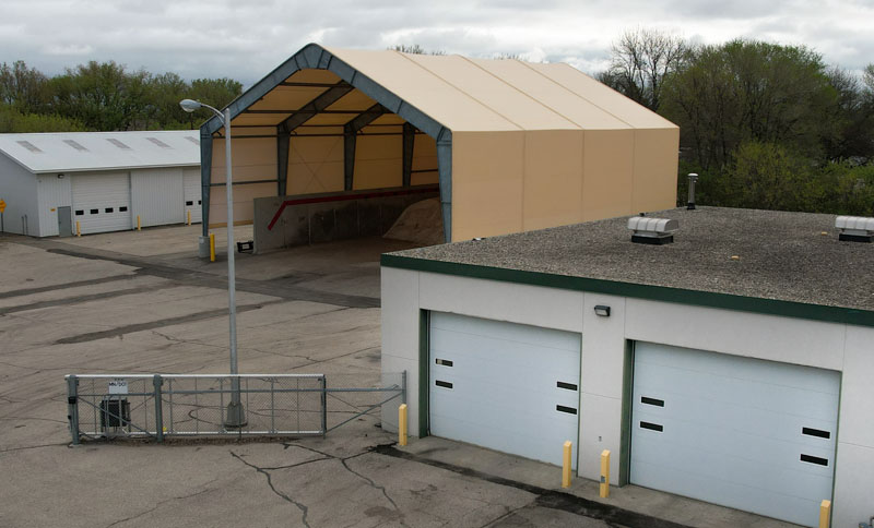 Department of Transportation Building and Salt Shed In Ada, Minnesota