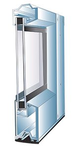 UltraCutawayinsulated - B ultraclear garage door cutaway inset
